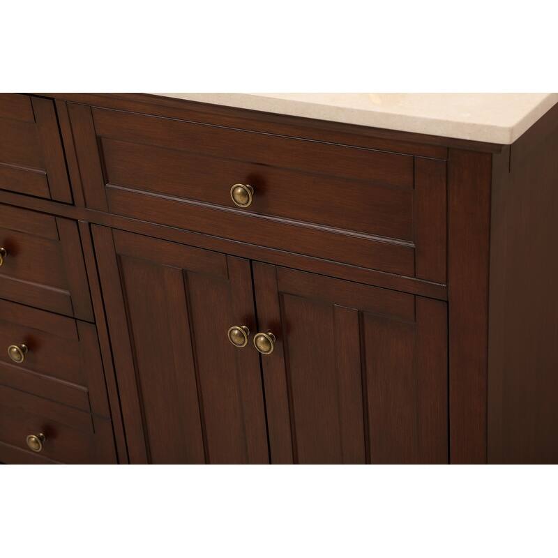 Modern 60" Double Bathroom Vanity Set