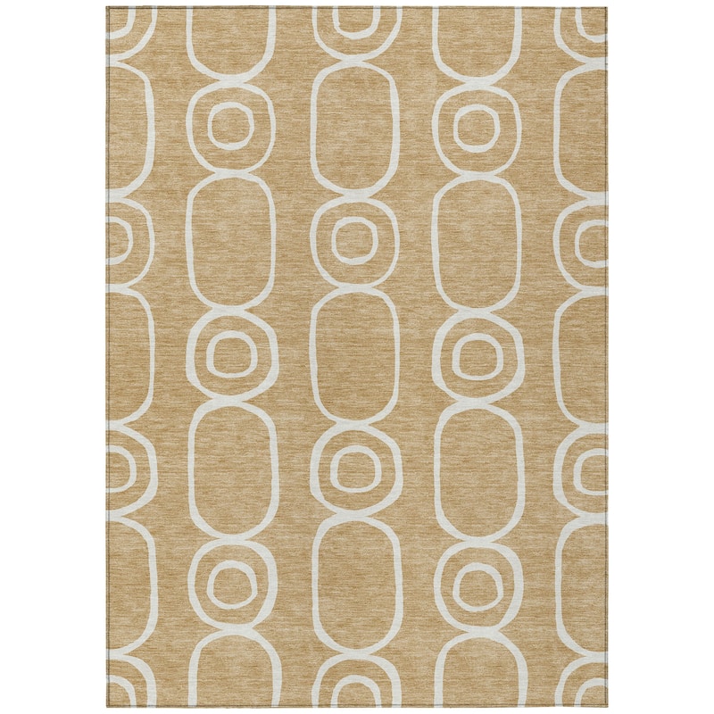 Machine Washable Indoor/ Outdoor Modern Vibe Chantille Rug