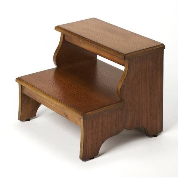 >Transitional Wooden Step Stool In Praline Finish Medium Brown Overstock 28949124