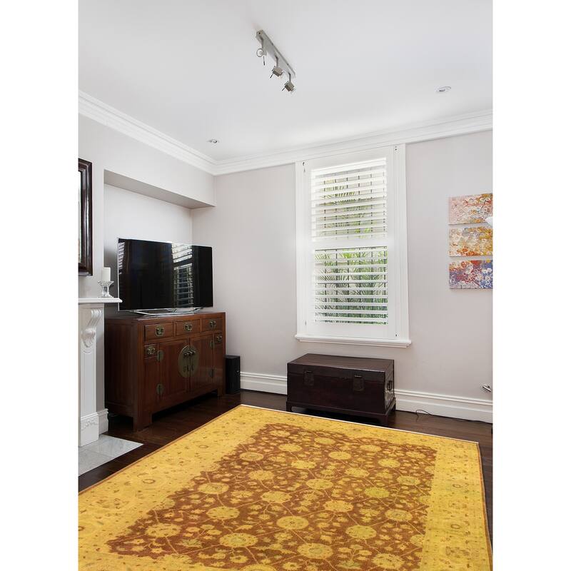 ECARPETGALLERY Hand-knotted Vibrance Brown Wool Rug - 8'1 x 11'3