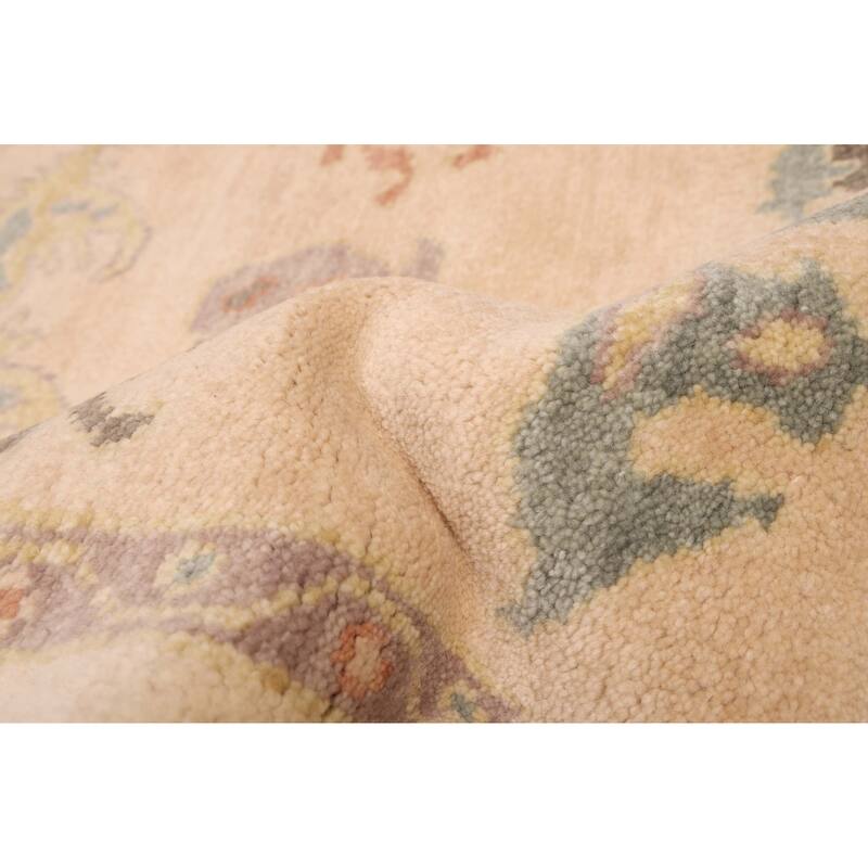ECARPETGALLERY Hand-knotted Modern Oushak Beige Wool Rug - 8'1 x 9'11