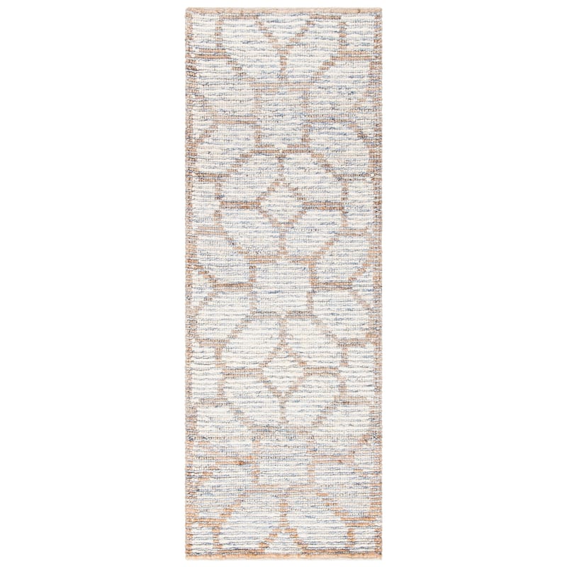 SAFAVIEH Handmade Natural Fiber Azaria Nautical Geometric Wool Rug