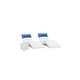 preview thumbnail 2 of 22, Aqua Outdoors inPool Chaise Set-Two Chaises-Two Pillows-One Small in Pool Side Table - ledges up to 9"in Deep White/Blue