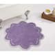 Home Weavers Allure Collection Absorbent Cotton, Machine Washable and Dry Bath Rugs - 30" Round - Purple
