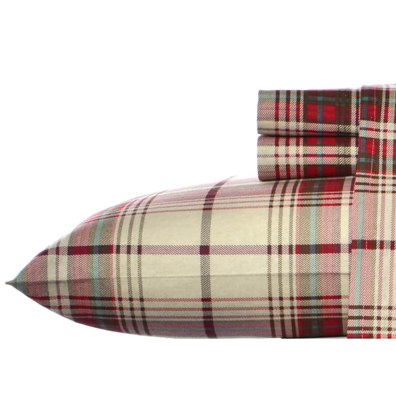 Eddie Bauer Printed Cotton Flannel Sheet Set - King - Montlake