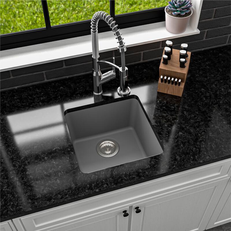 Karran Undermount Quartz Bar Single Bowl Sink