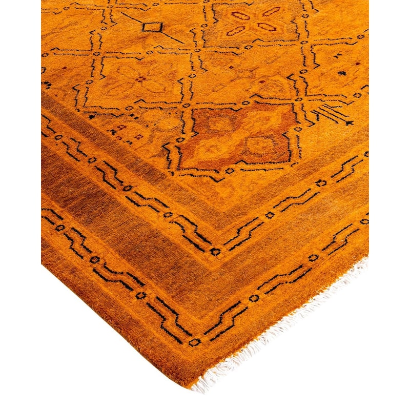 Vibrance, One-of-a-Kind Hand-Knotted Area Rug - Orange, 4' 2" x 6' 2" - 4' 2" x 6' 2"