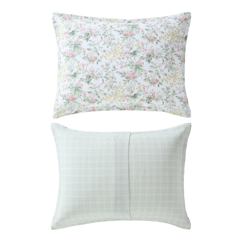 Laura Ashley Bramble Floral Cotton Reversible Comforter Set