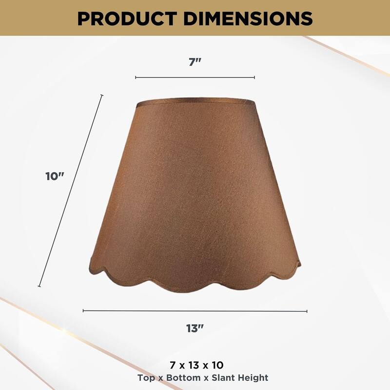 Royal Designs Scallop Empire Lamp Shade Set of 2 - 7 x 13 x 10