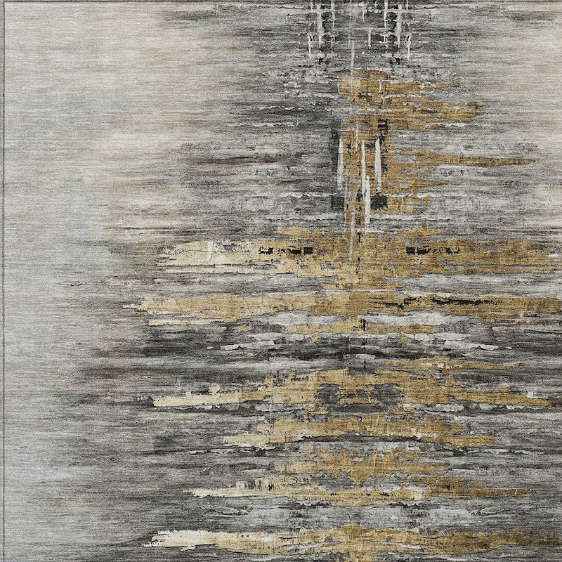 HomeRoots Abstract Transitional Rectangle Outdoor Rug