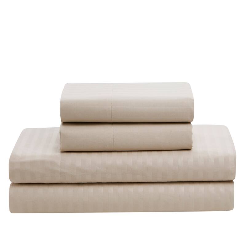 Sweet Home Collection 8 Piece Embossed Dobby Stripe Bed In A Bag All Season Complete Set