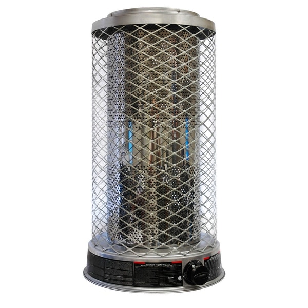 Dyna-Glo Delux RA125LPDGD Portable 125,0000-BTU Propane Powered Radiant Heater, 3,000-Square Foot Heating Area - Silver