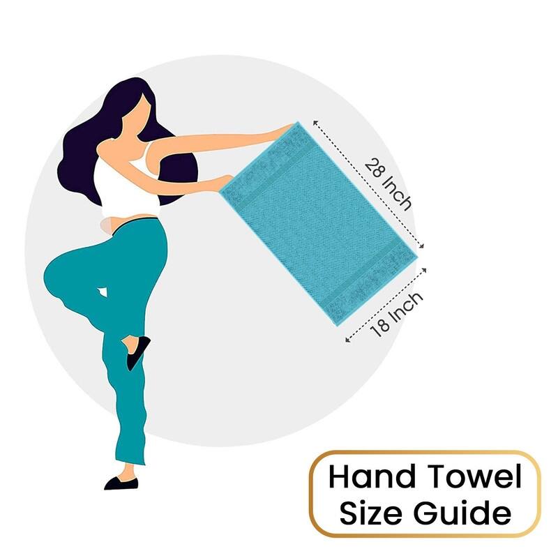 Hand Towels Popcorn Textured-Quick Drying 18 X 28 Inch by Ample Decor