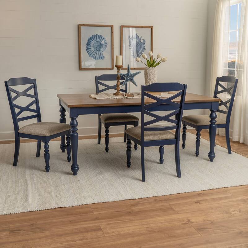 Aster 5PC Rectangle Dining Set - Blue