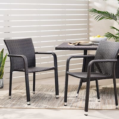Christopher Knight Home Joyce Outdoor Wicker Dining Chairs (Set of 2)