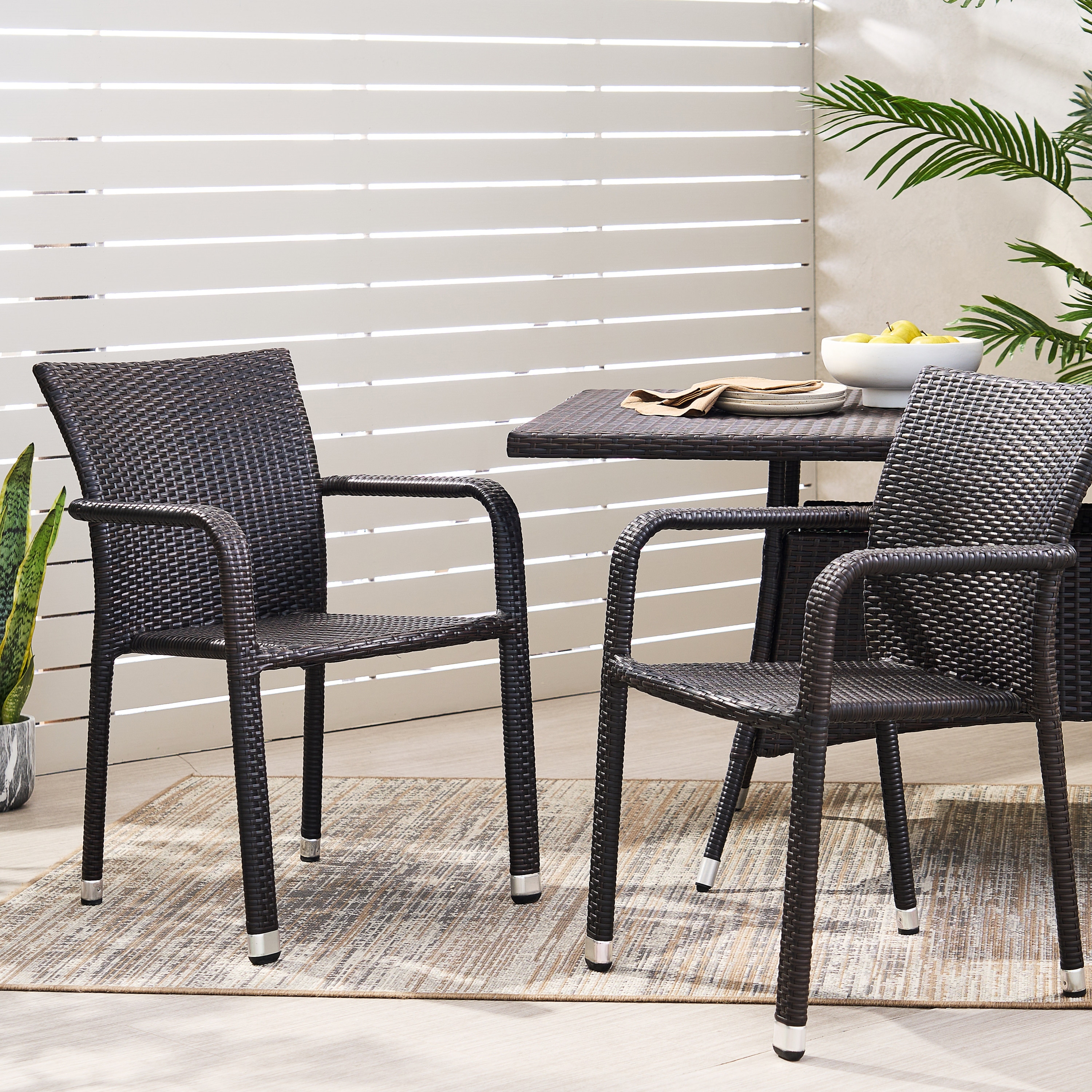 Christopher Knight Home Joyce Outdoor Wicker Dining Chairs (Set of 2)