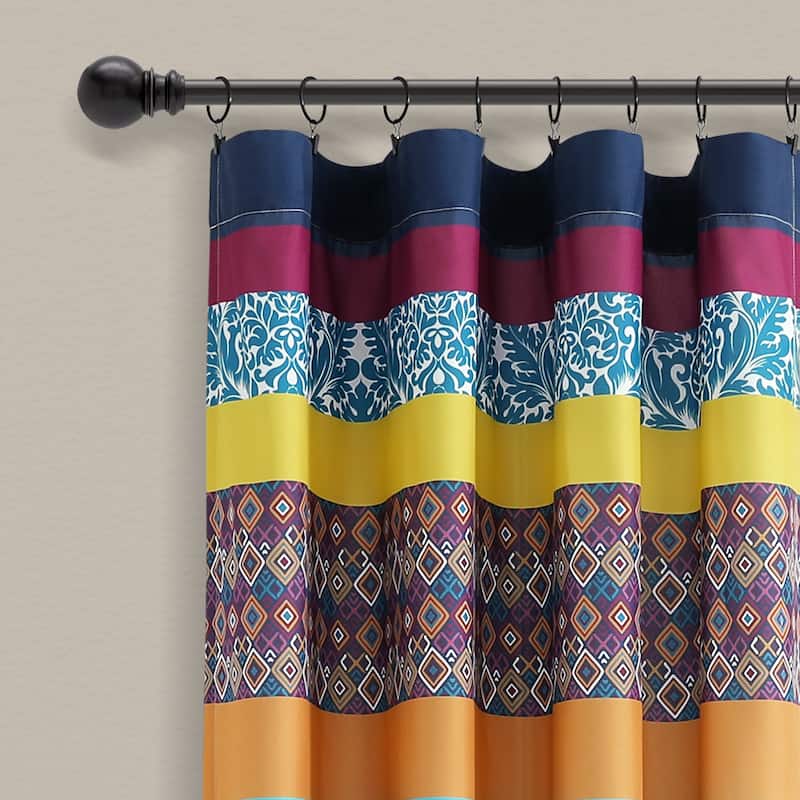 Lush Decor Boho Stripe Window Curtain Panel Pair