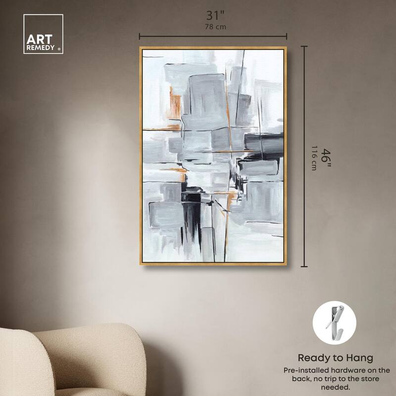Elegant Grey Shades I Canvas by Art Remedy