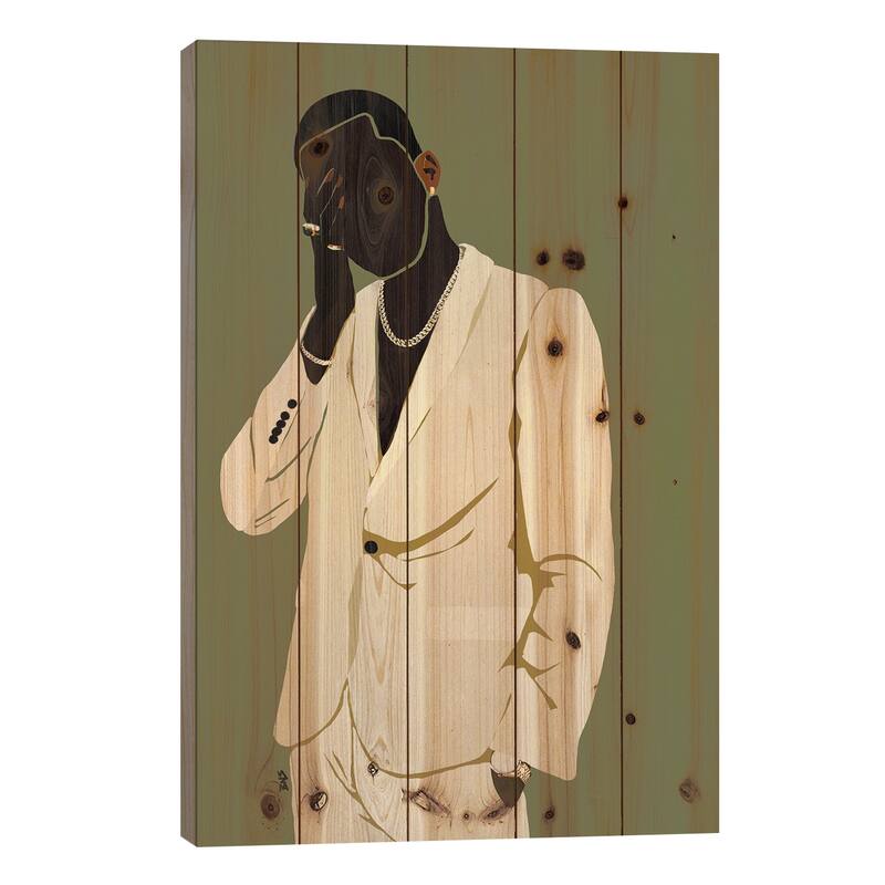 Pierre Print On Wood by Bria Nicole - Multi-Color - 40x26x1.5