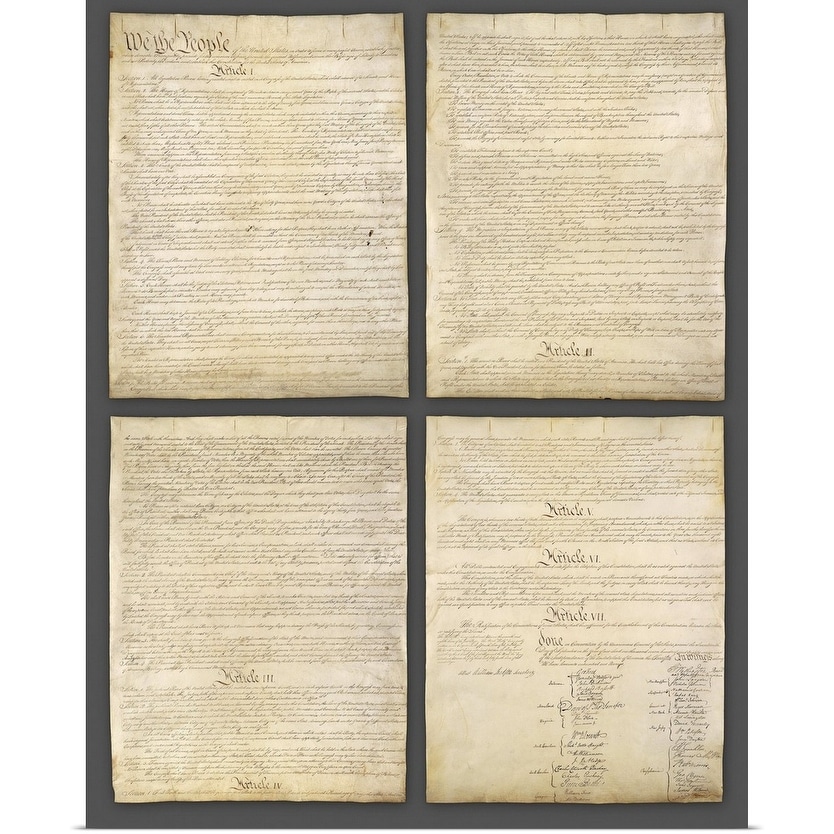 United States Constitution Poster Print