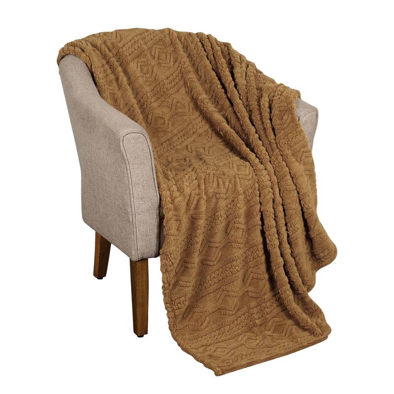 Superior Arctic Boho Jacquard Plush Fluffy Fleece Blanket