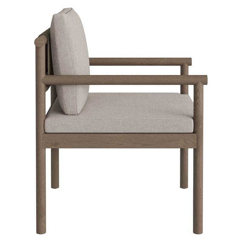 Eleni Outdoor Patio Teak Wood Rope Dining Chair