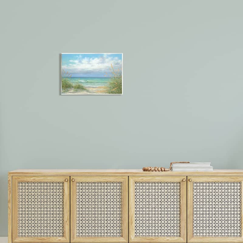 Stupell Sea Shoreline Horizon Scenery Wall Plaque Art by Martin Figlinski