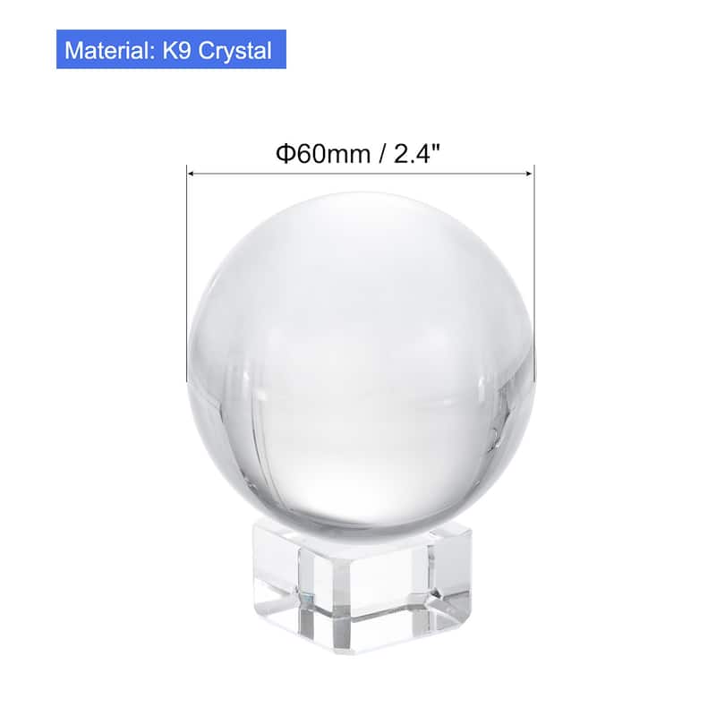 1Set K9 Crystal Ball Decorative Ball with Gift Box and Crystal Stand - Clear - 2.4"