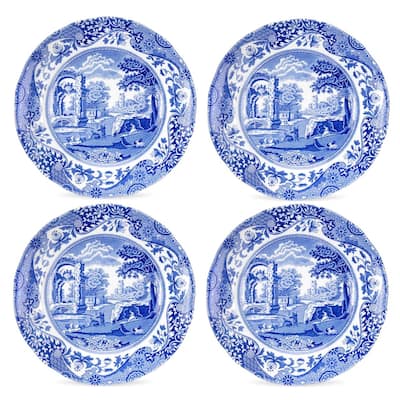 Spode Blue Italian Bread and Butter Plates Set of 4