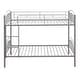 preview thumbnail 17 of 46, Concise Design Twin Over Twin Metal Bunk Bed with Sector Guardrail