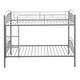 preview thumbnail 18 of 37, Convertible Twin Over Twin Bunk Bed with Guardrails and Ladder, Durable Steel Frame Bunk Bed, Divided into 2 Platform Beds
