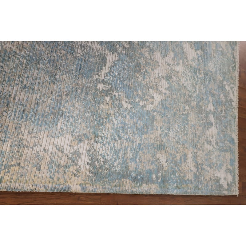 Striped / Abstract Area Rug Hand-Knotted Wool Carpet - 5'6"x 7'8"