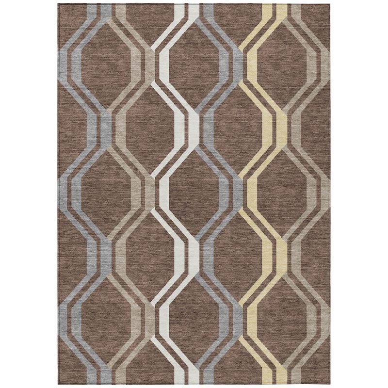 Machine Washable Indoor/ Outdoor Contemporary Dimensions Chantille Rug