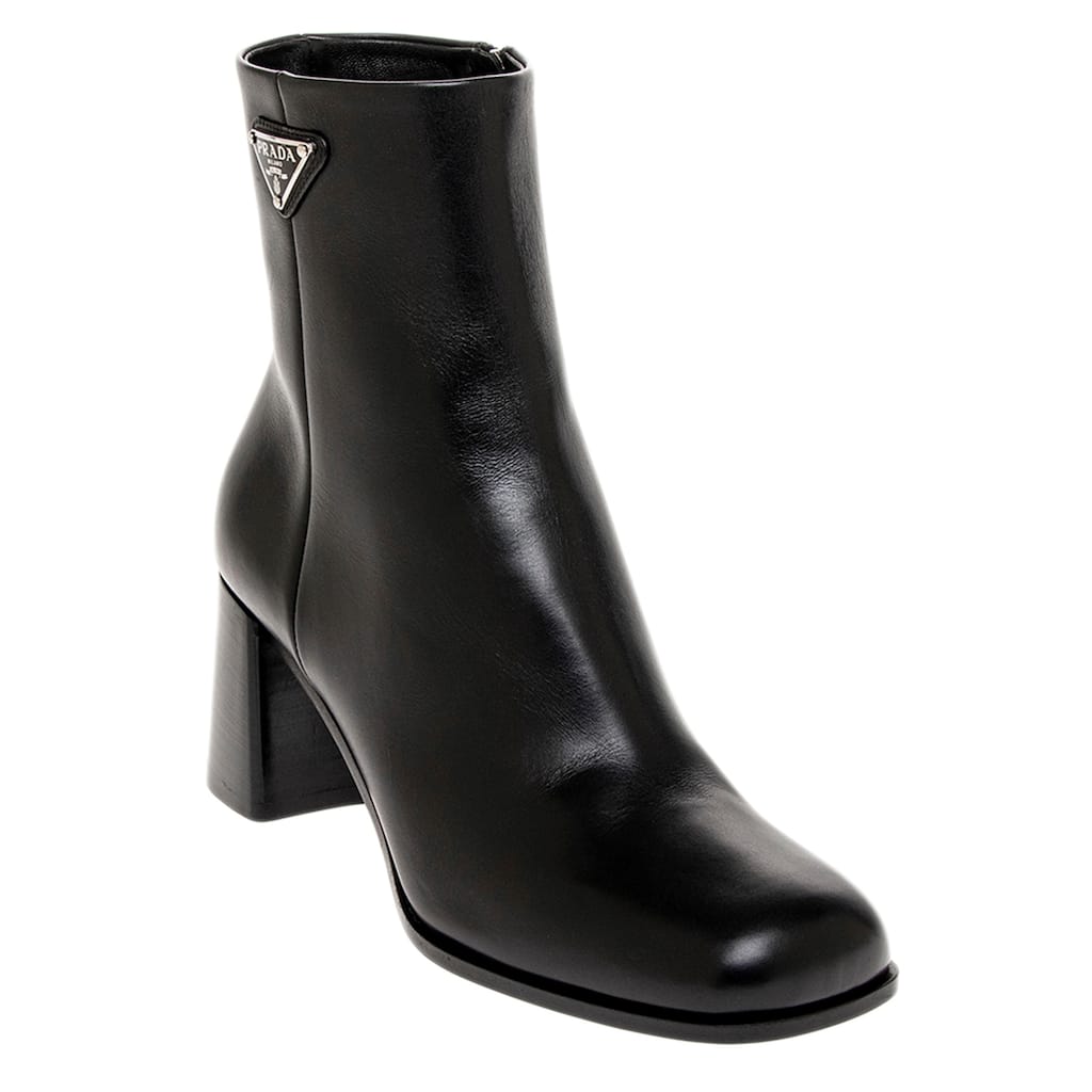 Prada Block Heel Ankle Booties
