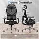 preview thumbnail 7 of 21, CabeVibe Ergonomic Home Office Desk Chair with 4 Angles Recline & 2D Headrest