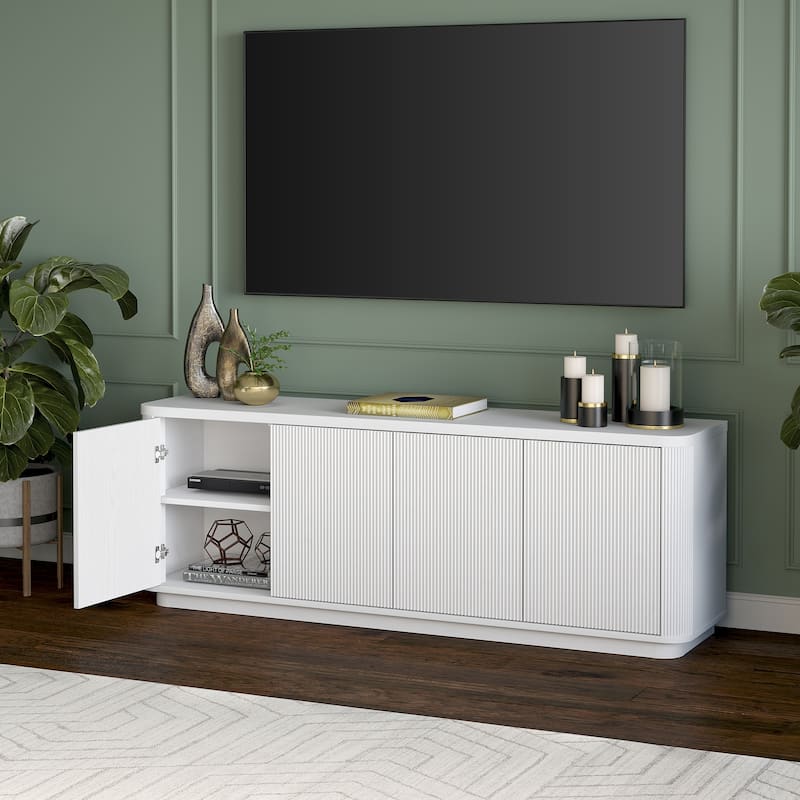 Easton Rectangular Fluted TV Stand for TV's up to 75" - 68" Wide