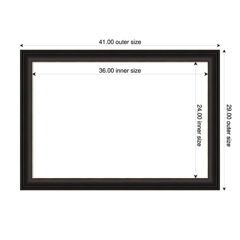 Amanti Art Trio Oil Rubbed Bronze Framed Dry Erase Magnetic Board - 41 x 29 in - Trio Oil Rubbed Bronze