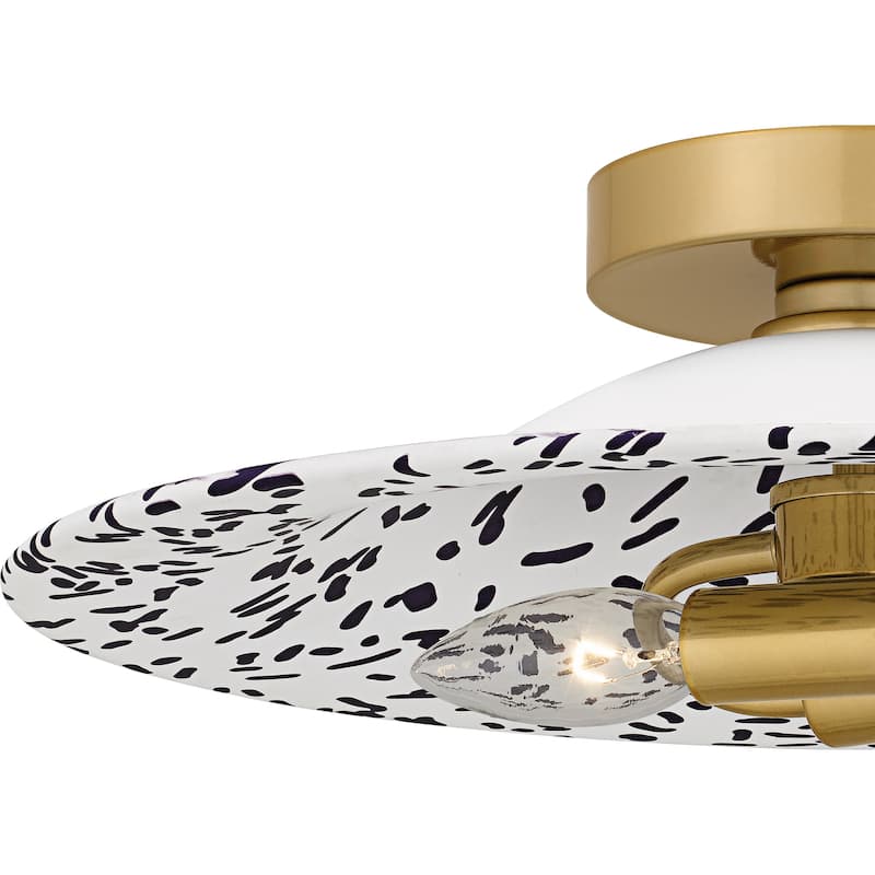 Indigo 2-Light Light Gold Flush Mount
