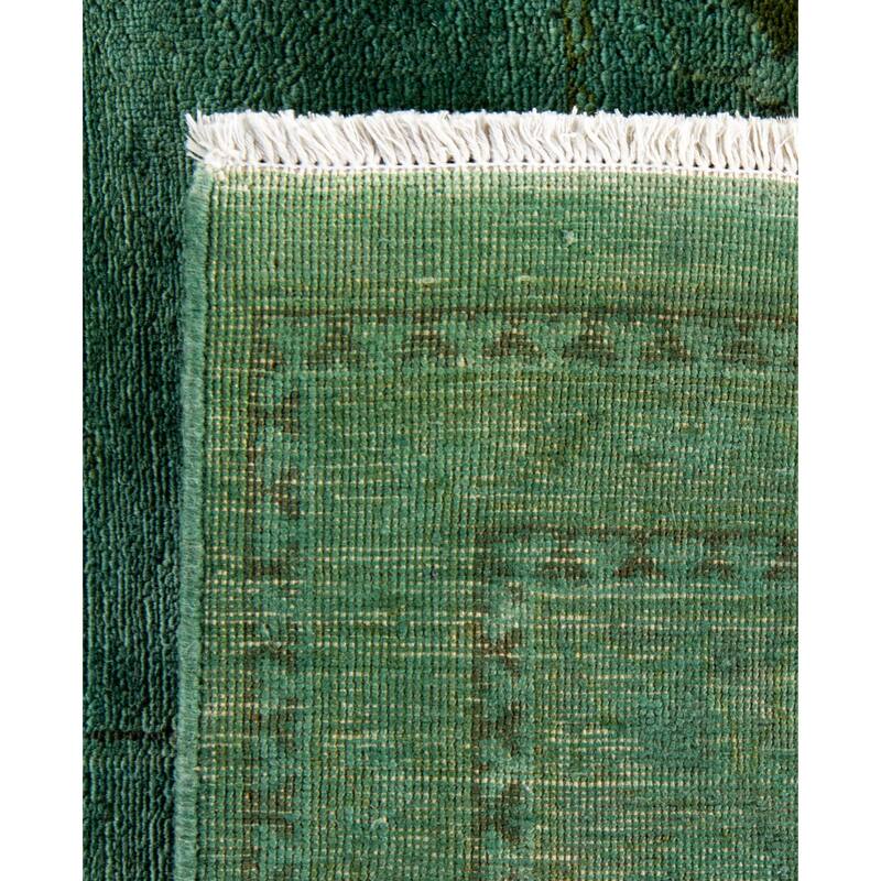 Overdyed One-of-a-Kind Hand-Knotted Area Rug - Green - 8' 1" x 10' 4"
