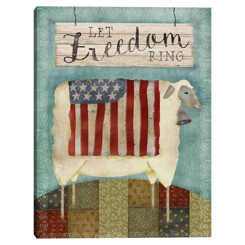 Freedom Sheep Canvas Art Print