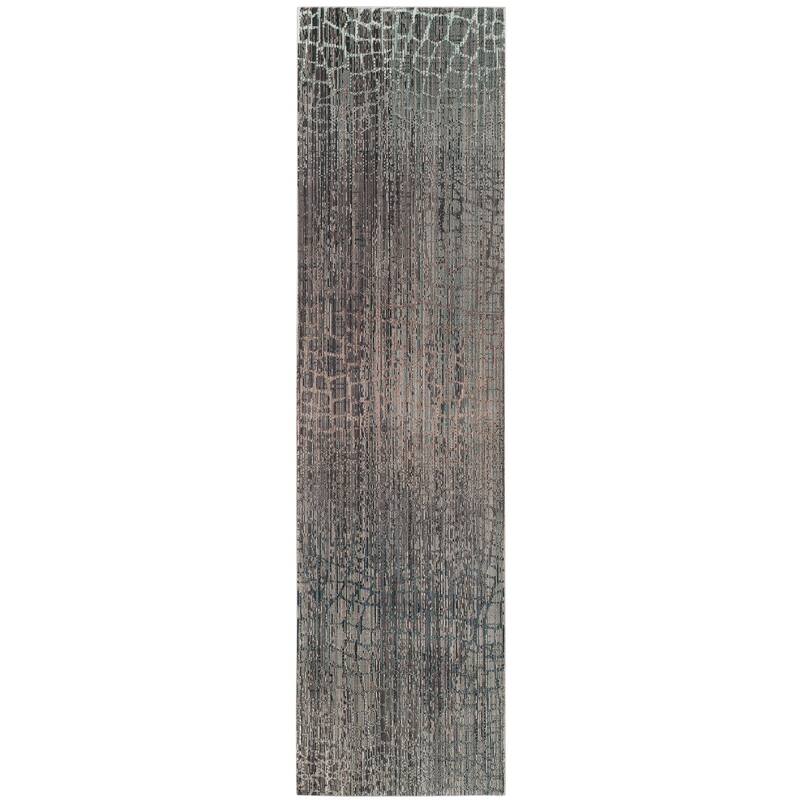 SAFAVIEH Valencia Nazila Distressed Vintage Boho Oriental Polyester Rug - 2'3" x 12' Runner - Grey/Multi