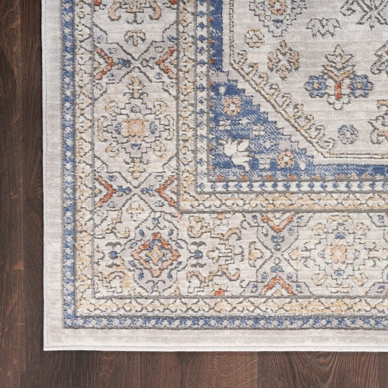 New Concept Washables Series 4 Indoor only Persian Area Rug - 4' x 6' - Grey/Blue - Rectangle