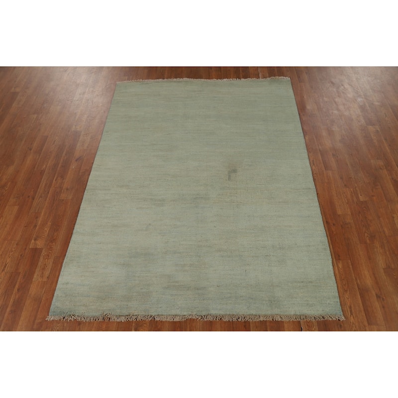Gabbeh Modern Oriental Rug Hand-Knotted Wool Carpet - 5'0"x 6'5"