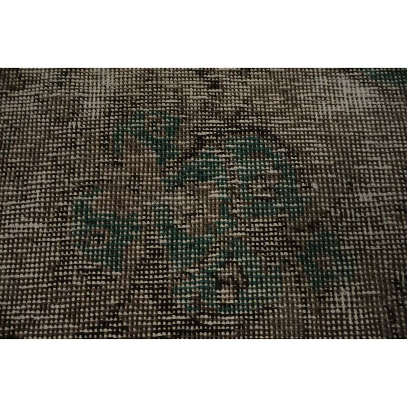 Hand Knotted Oriental 100% Wool Carpet Traditional Medallion Brown Tabriz Area Rug - 12' 10'' X 9' 1''