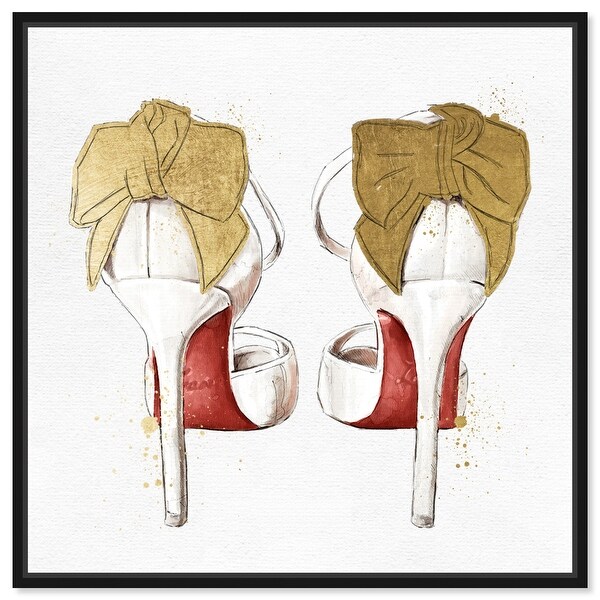 White and shop gold designer shoes
