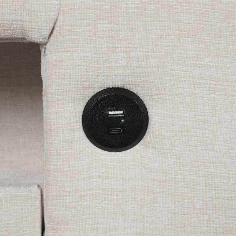 Convertible Sleeper Sectional Sofa with Pull-Out Bed & Storage, L-Shape Modular Sofa with Ottoman, USB Ports & Cup Holders