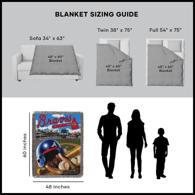 MLB Woven Tapestry Throw Blanket