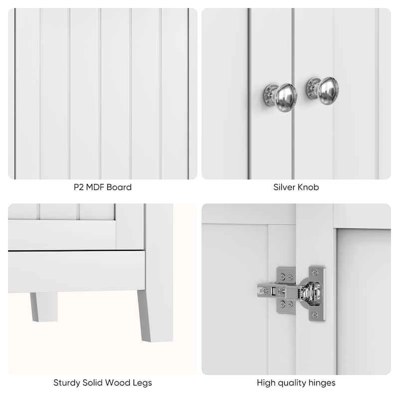 Free Standing Cabinet, Sideboard and Buffet Storage with Doors, Wood Accent Cabinet with Storage, Console Table