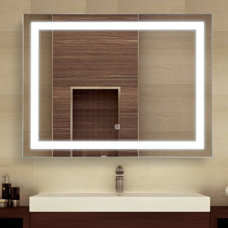 32" x 24" LED Illuminated Bathroom Mirror with Dimmable Memory Touch