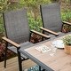 preview thumbnail 2 of 10, MAISON ARTS 7-Piece Outdoor Patio Dining Set, 1 Rectangle Table with a 1.57 Umbrella Hole & 6 Stackable Textilene Chairs